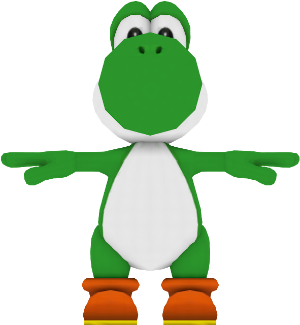 Download Zip Archive - Mario Kart Wii Yoshi Model (750x650), Png Download