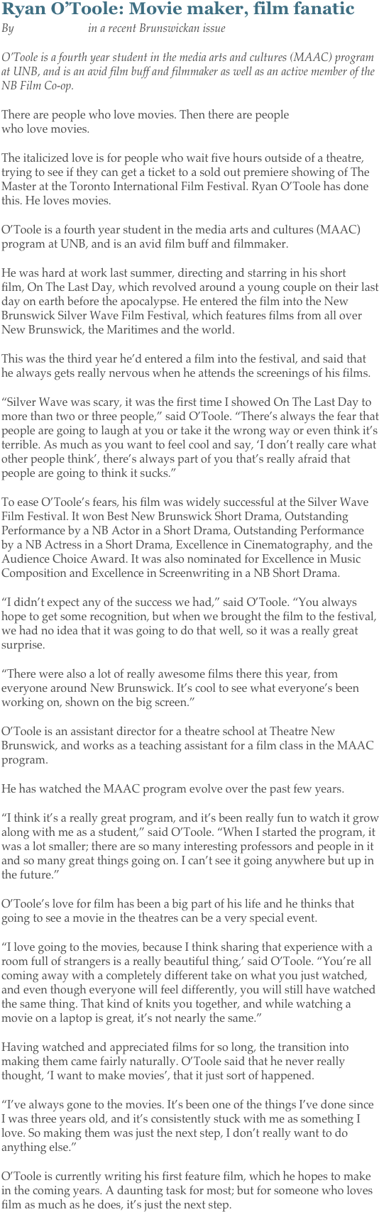 Movie Maker, Film Fanatic By Gordon Mihan In A Recent - Food (561x1735), Png Download