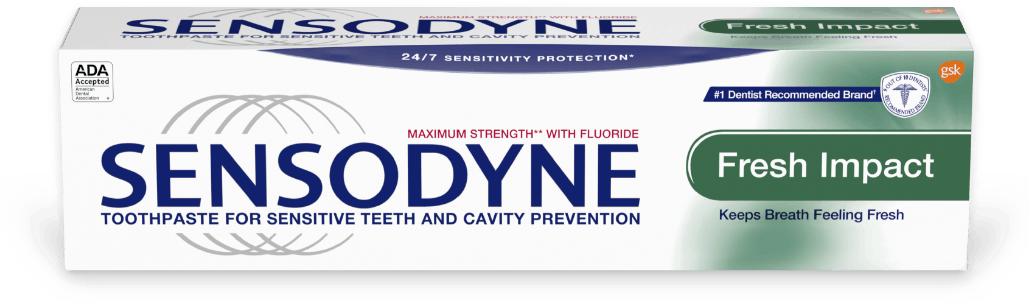 Sensodyne Fresh Impact Toothpaste - Sensodyne Extra Whitening Tooth Paste (1028x324), Png Download