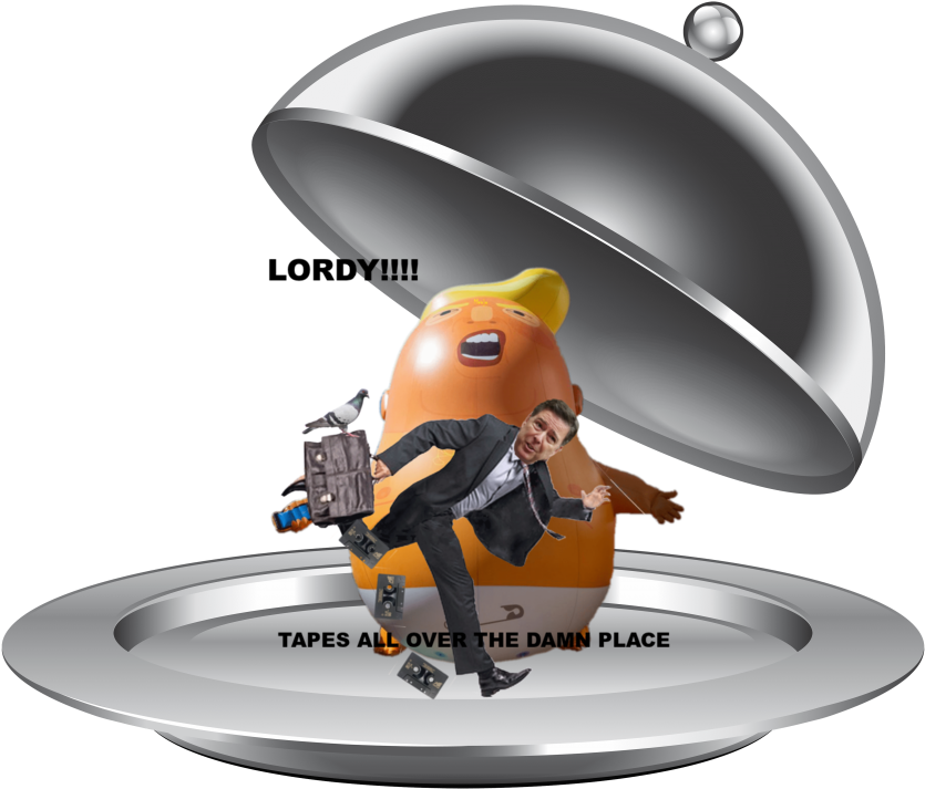 President Donald Trump On Monday Said He "never" Worked - Waitress Plate Png (850x726), Png Download