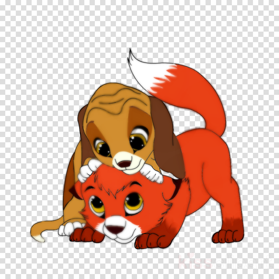 The Fox And The Hound Clipart Puppy Cat Dog - Dibujos Del Perro Y El Sabueso (900x900), Png Download