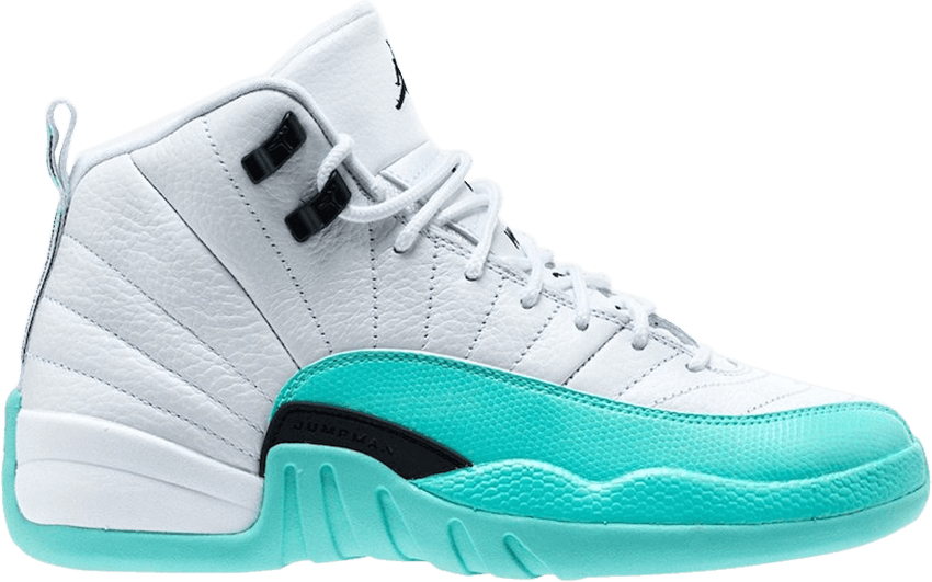 Air Jordan 12 Gs 'light Aqua' - Jordan 12 Light Aqua (850x531), Png Download