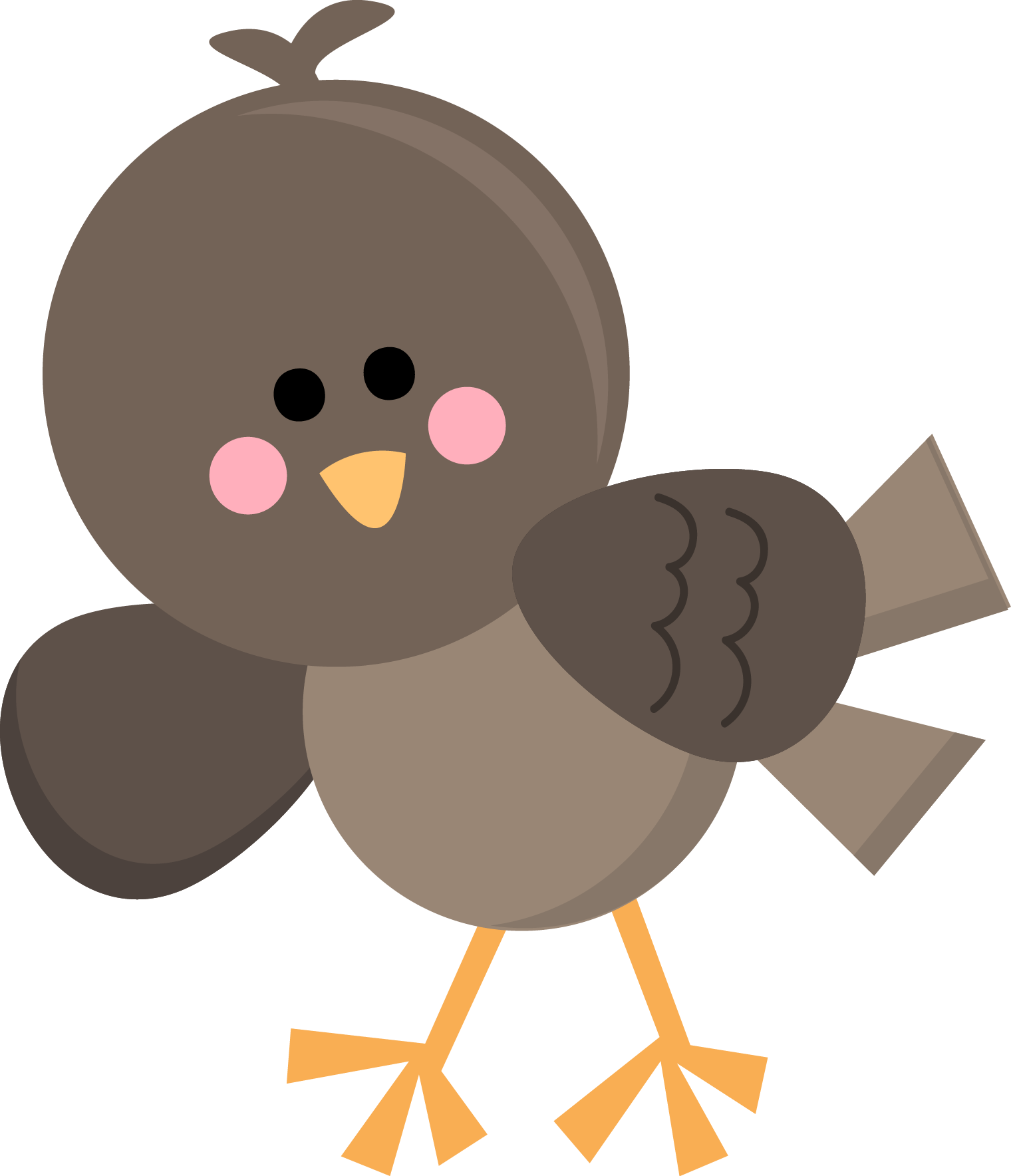Isz0wptjzwzbh - Brown Birds Clip Art (1520x1768), Png Download