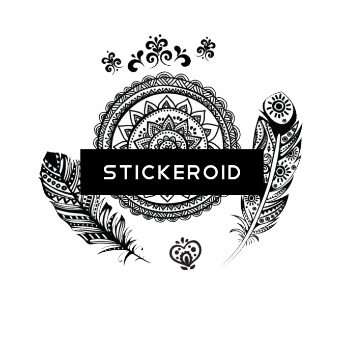 Mandala Tattoos - Ptm Images Free Spirit Graphic Art On Wrapped Canvas (676x677), Png Download