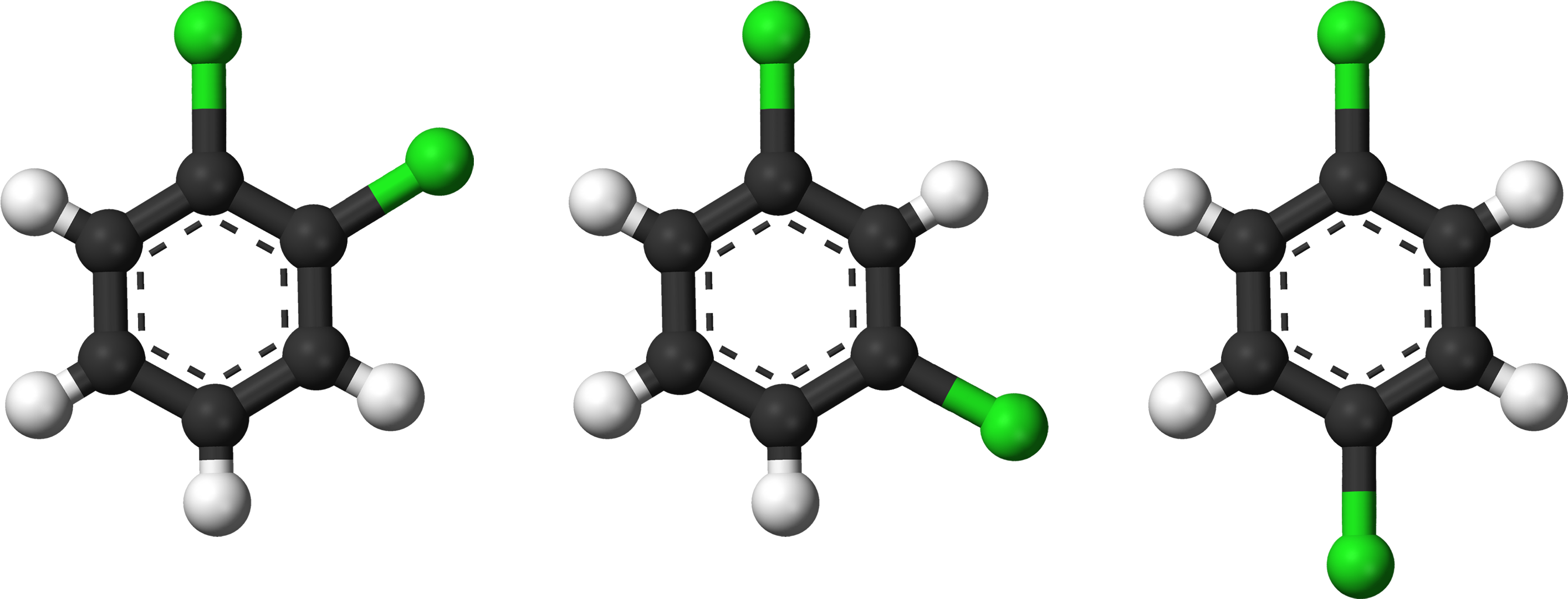 Dichlorobenzene Isomers 3d Balls - Acrylonitrile Styrene Acrylate Plastic (3000x1252), Png Download