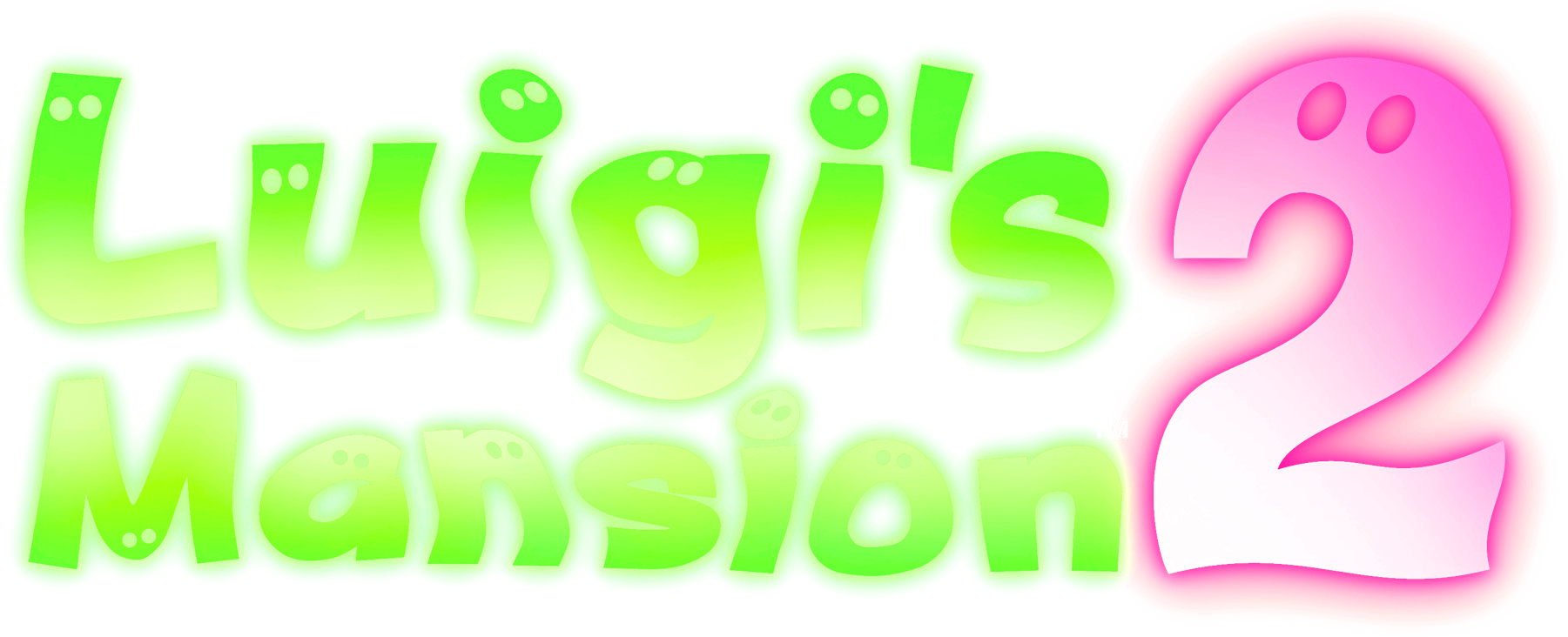 Luigi's Mansion 2 Logo (1801x732), Png Download