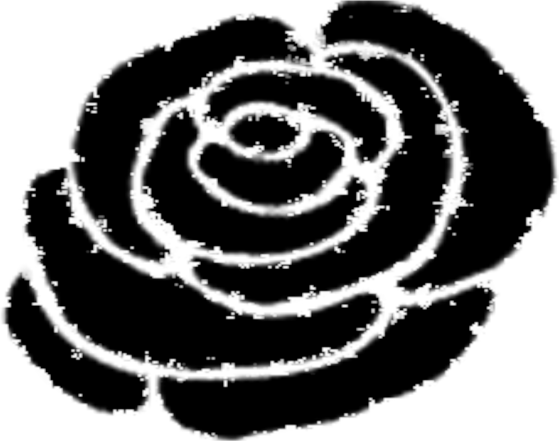 Black Rose Drawing Silhouette Computer Icons - Cartoon Black Rose Png (1061x750), Png Download