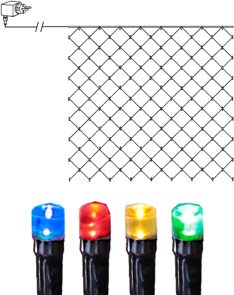 Net Light Serie Led - Led Ljusslinga 9m Färgmix Svart Kabel - Star Trading (600x600), Png Download