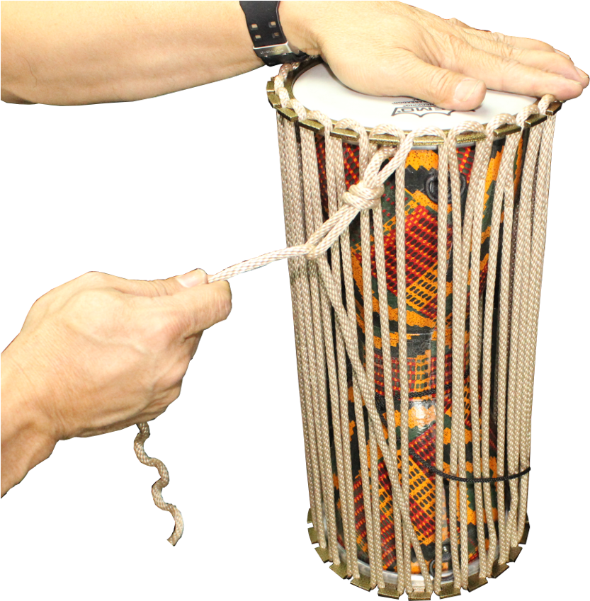 Once You've Completed Roping The Drum, Insert The End - Talking Drum (850x860), Png Download