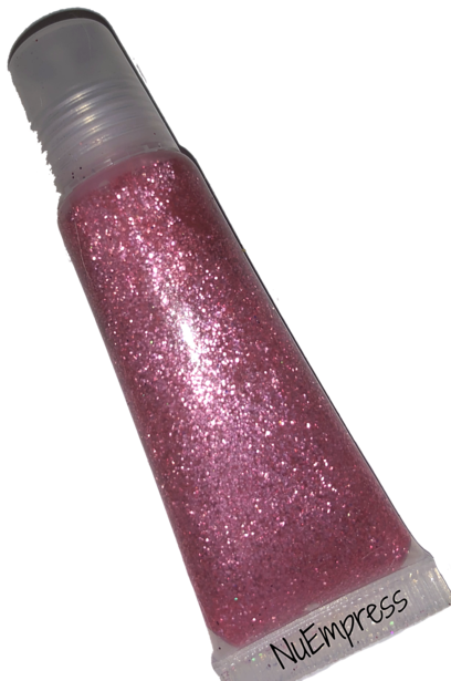 Rose Champagne Sheer Pink Glitter Lip Gloss - Nail Polish (500x667), Png Download