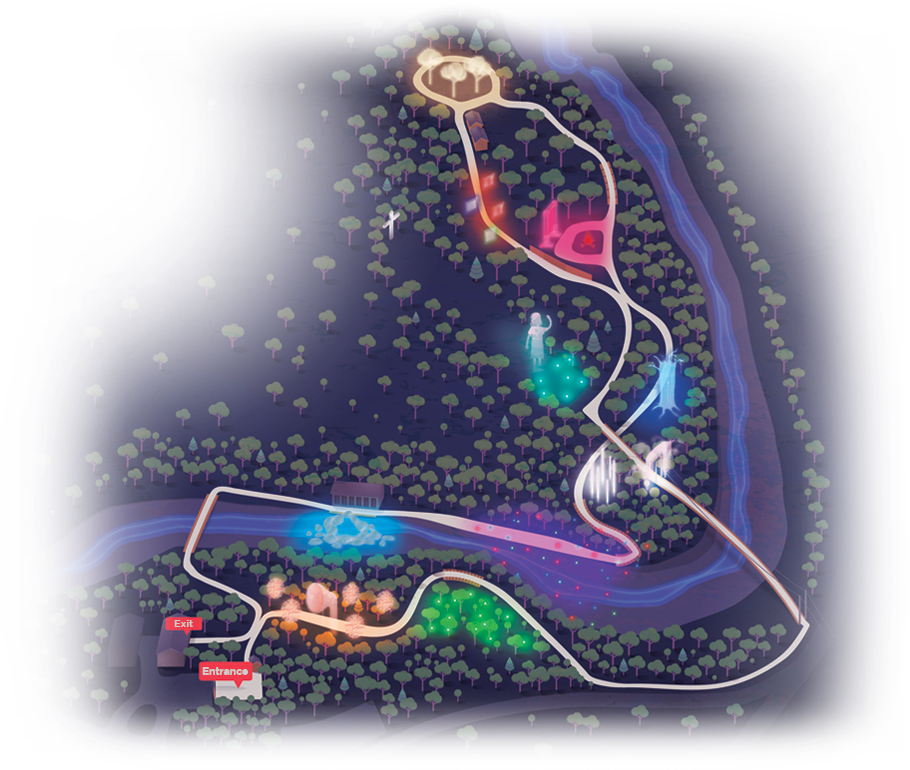 Light Rays Seem To Emerge From The Cracks Of The Rock - Foresta Lumina Map (1001x838), Png Download