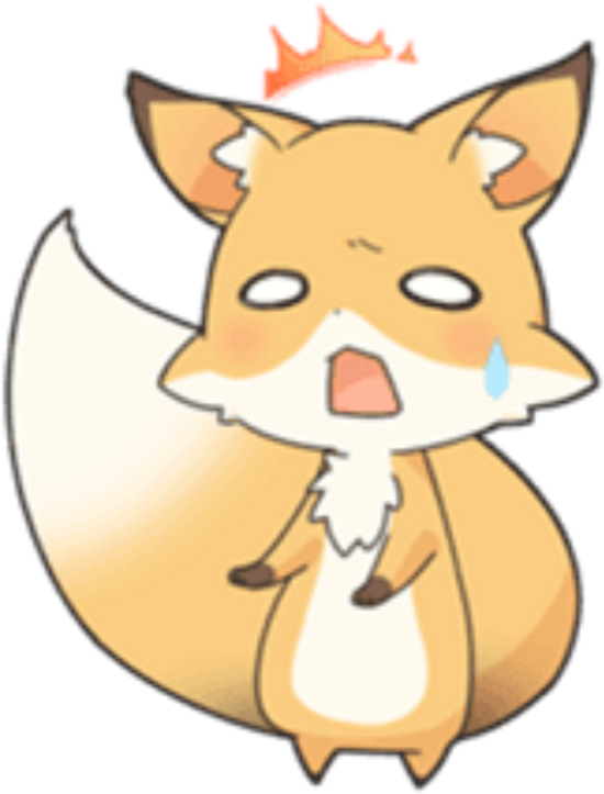 Kawaii Cute Fox Overlay Esit Png Kawaii Fox Png Full Size Png Download Seekpng