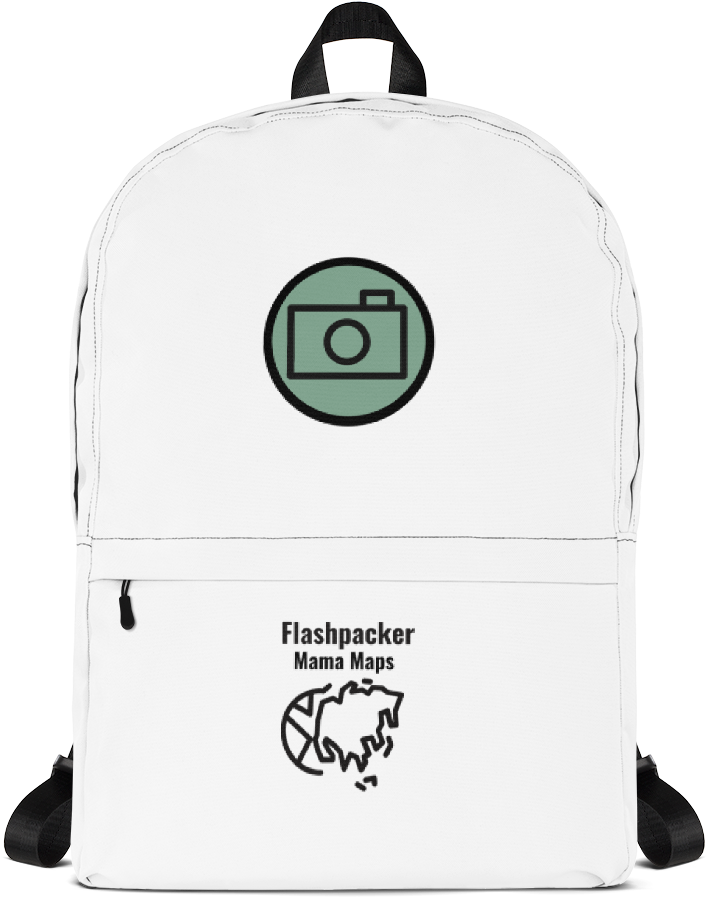 Flashpacker Mama Maps Official Tourist Backpack - Backpack (1000x1000), Png Download