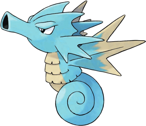 Horsea's Evolution, Seadra, Is Pretty Much All Menace, - Pokemon Seadra (600x600), Png Download