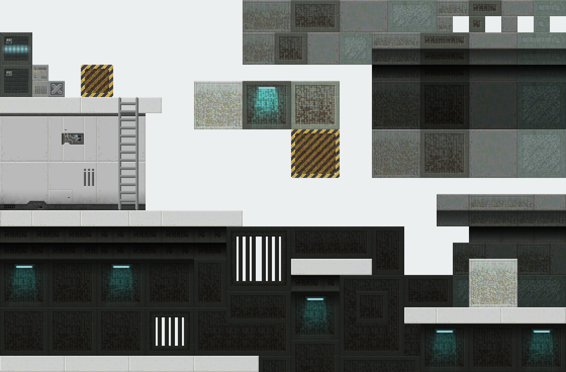 Scifi Platformtiles - 2d Sci Fi Tileset (1120x736), Png Download