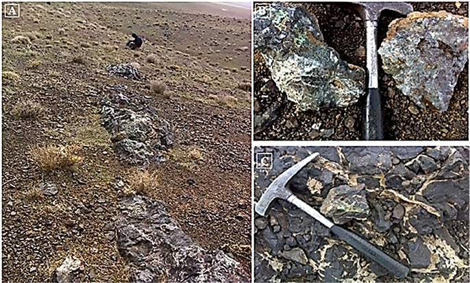 Zn Mineralization Zone In Aftabrou Area - Cobblestone (903x412), Png Download