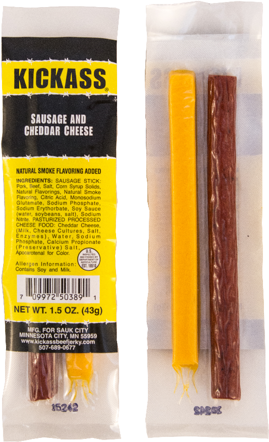 Sausage And Cheddar Snack Sticks 14ct - Sausage (1100x1100), Png Download