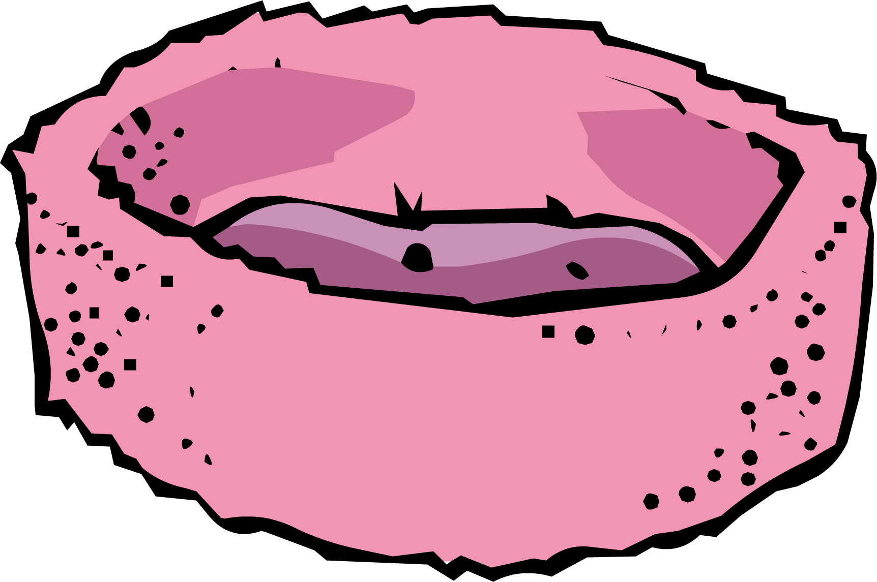 Pink Bed - Club Penguin Puffles (1724x1145), Png Download