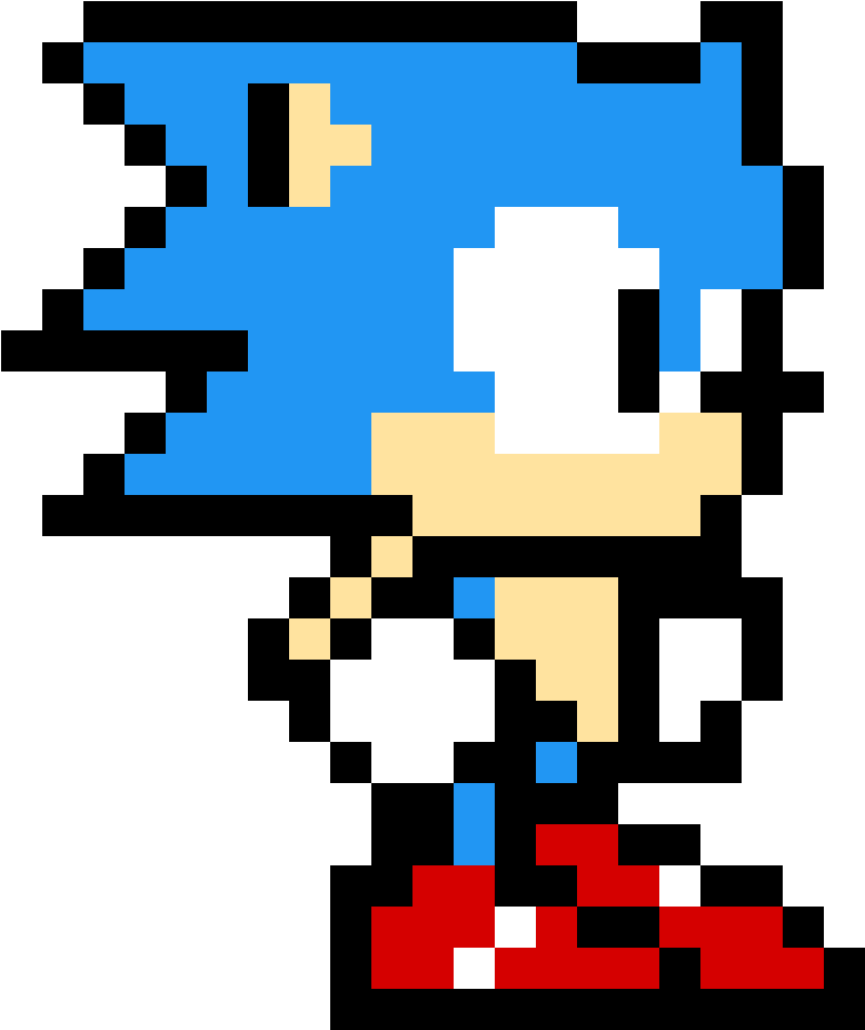 Classic Sonic - Pixel Art Sonic Dash (1184x1184), Png Download