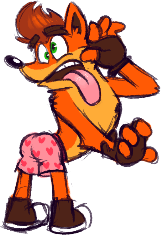 Png - Crash Bandicoot Butt (517x748), Png Download