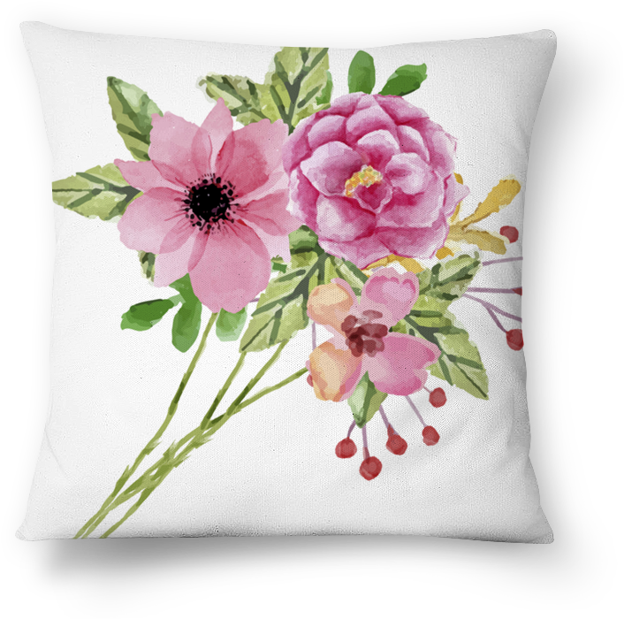 Almofada Buquê De Flores Rosas De Bárbara Diasna - Flores Rosas (800x800), Png Download