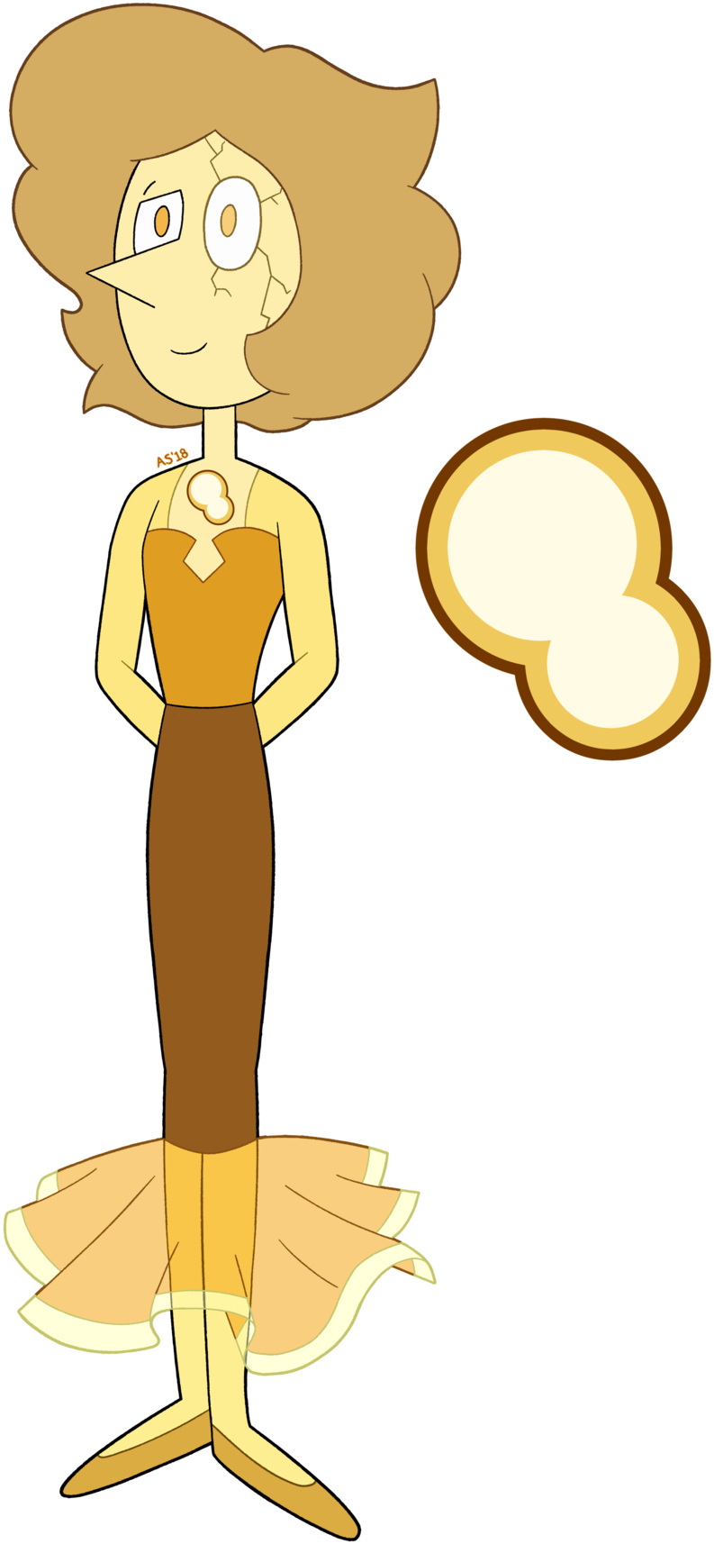 Interstellar Gems Alex Sketch Pearl S D - Honey Gold (1047x1920), Png Download