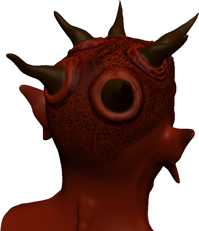 Worked On Texturing The My Mudbox Demon Head Today - Illustration (993x761), Png Download