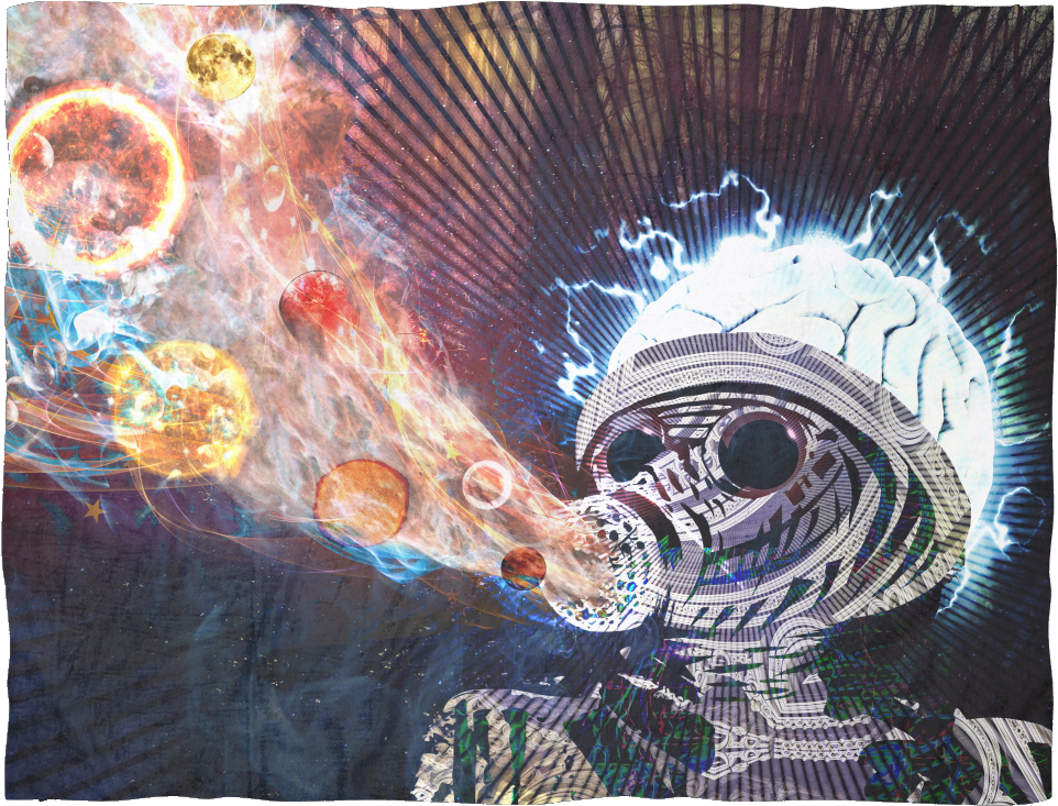 Astral Fumes Fleece Blanket Final - Canvas (1024x1024), Png Download