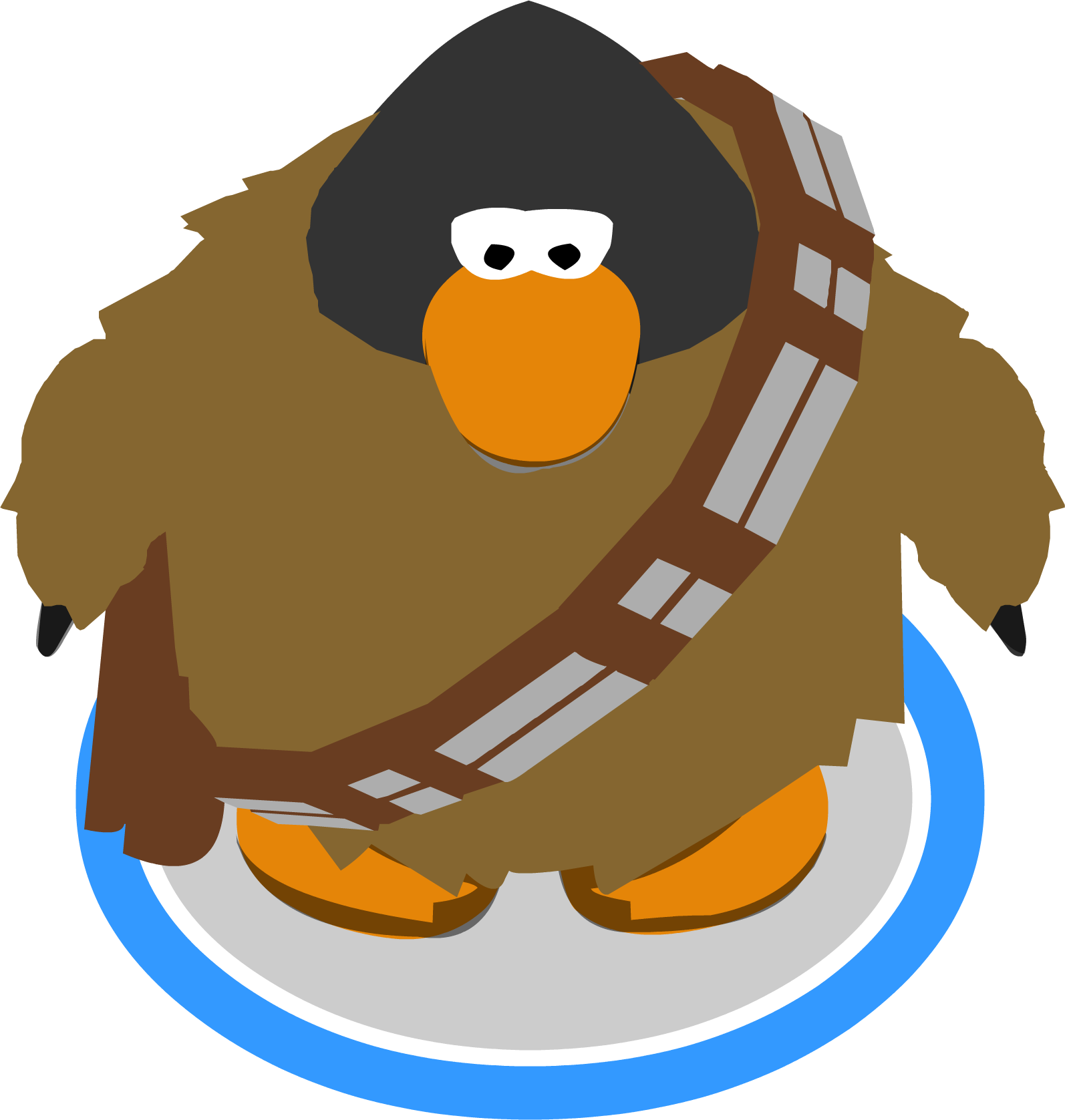 Chewbacca Costume In-game - Adã©lie Penguin (1594x1677), Png Download
