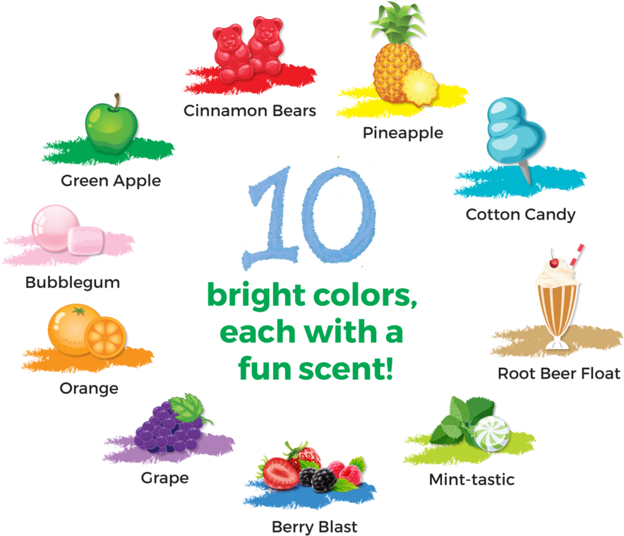 Smellychalk Scented Sidewalk Chalk - Sidewalk Chalk (1024x814), Png Download