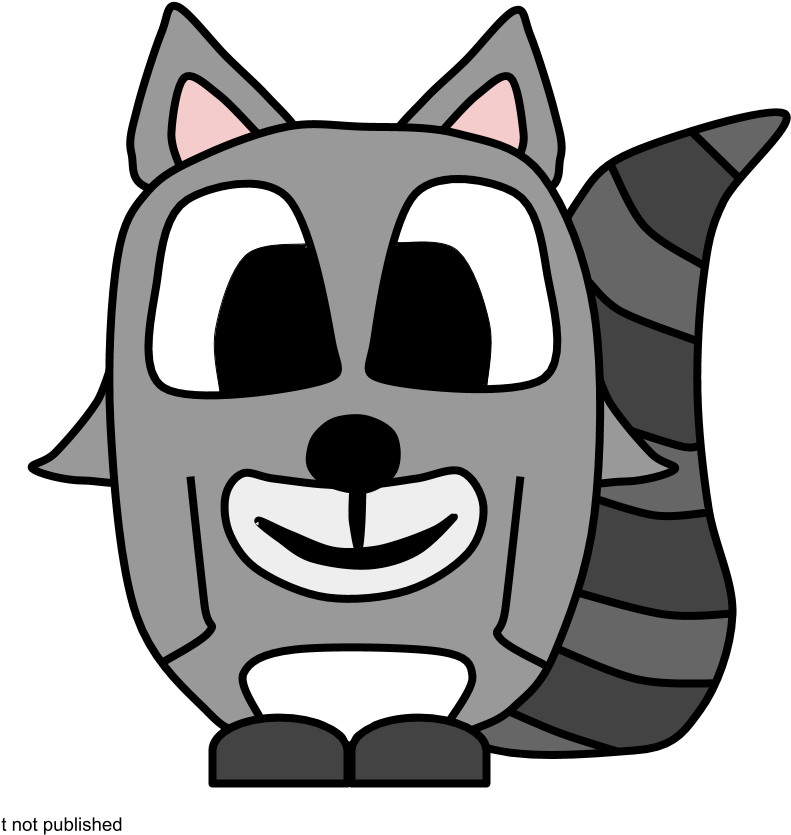 Raccoon, Big Eyes, Cartoon Animal - Raccoon (816x1056), Png Download