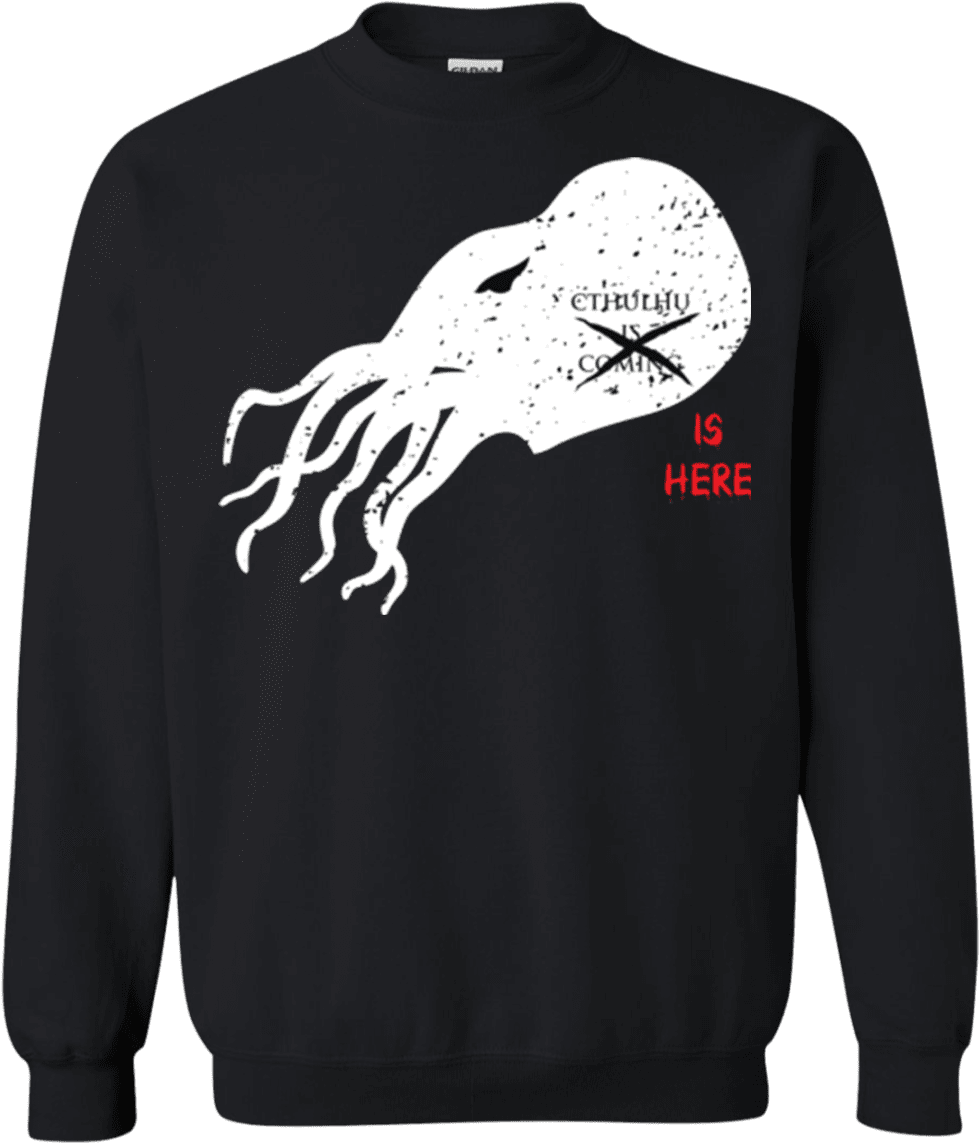 Cthulhu Crewneck Sweatshirt - Christmas Jumper (1155x1155), Png Download