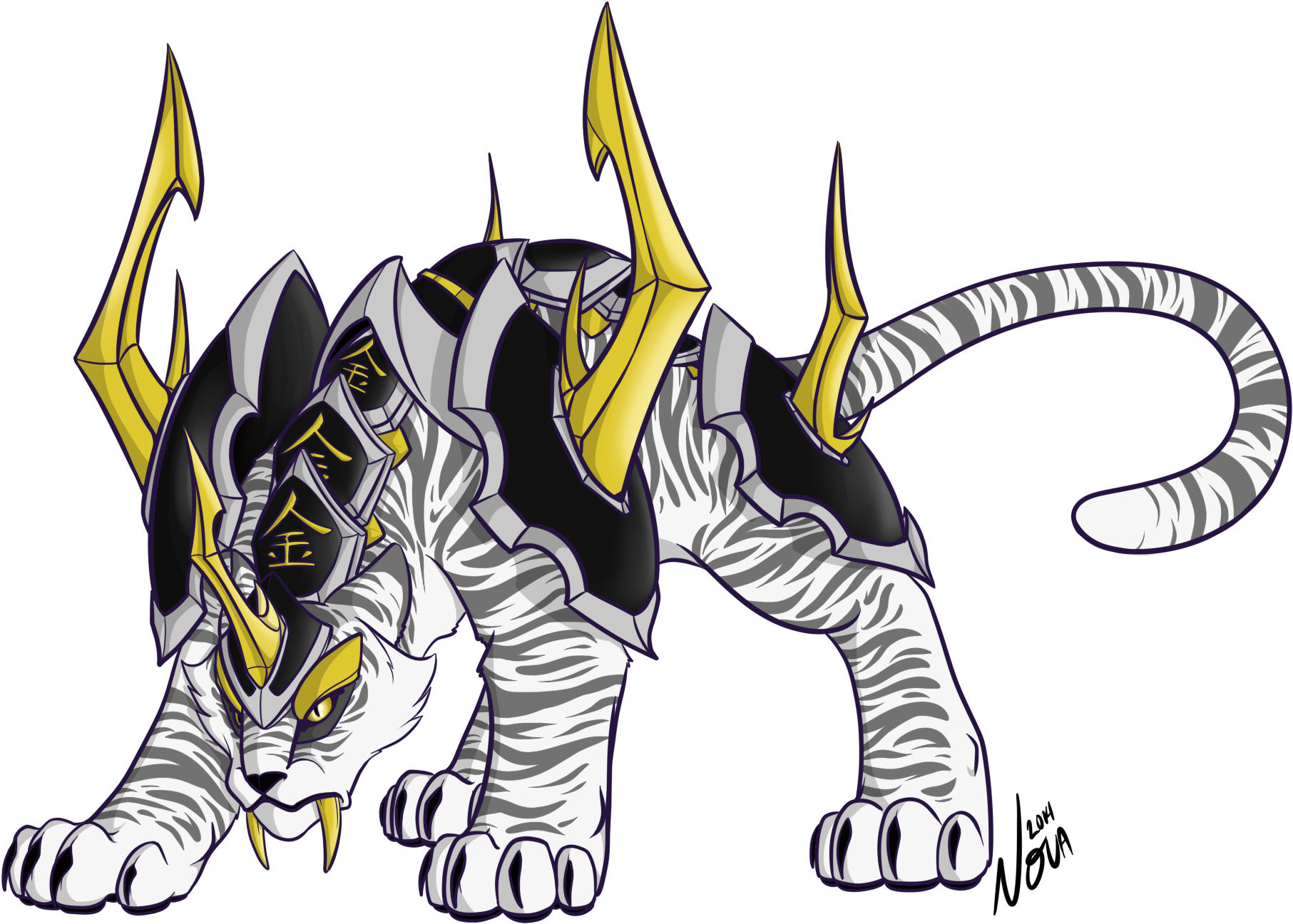 Bai Hu The Tiger - White Tiger Bai Hu (2000x1500), Png Download