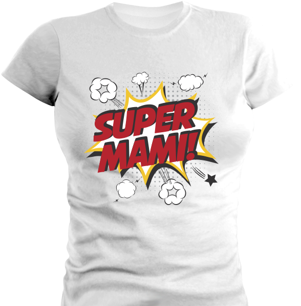 T-shirt Super Mom - T Shirtsuper Mom (600x600), Png Download