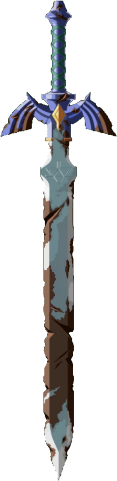 How Does It Go From Something Like Looking Ruined, - Legend Of Zelda Master Sword Botw (584x1654), Png Download