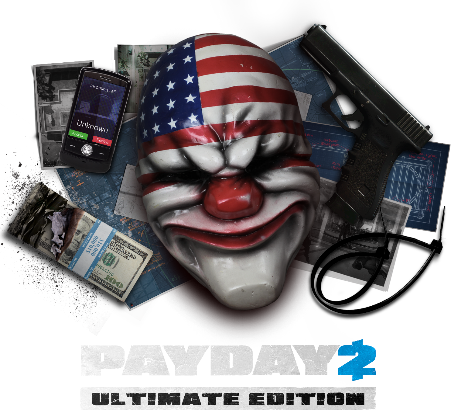Через 2 Дня Все Дополнения К Payday 2 Исчезнут Из Продажи - Maske Payday 2 - Dallas Merchandis (1485x1348), Png Download