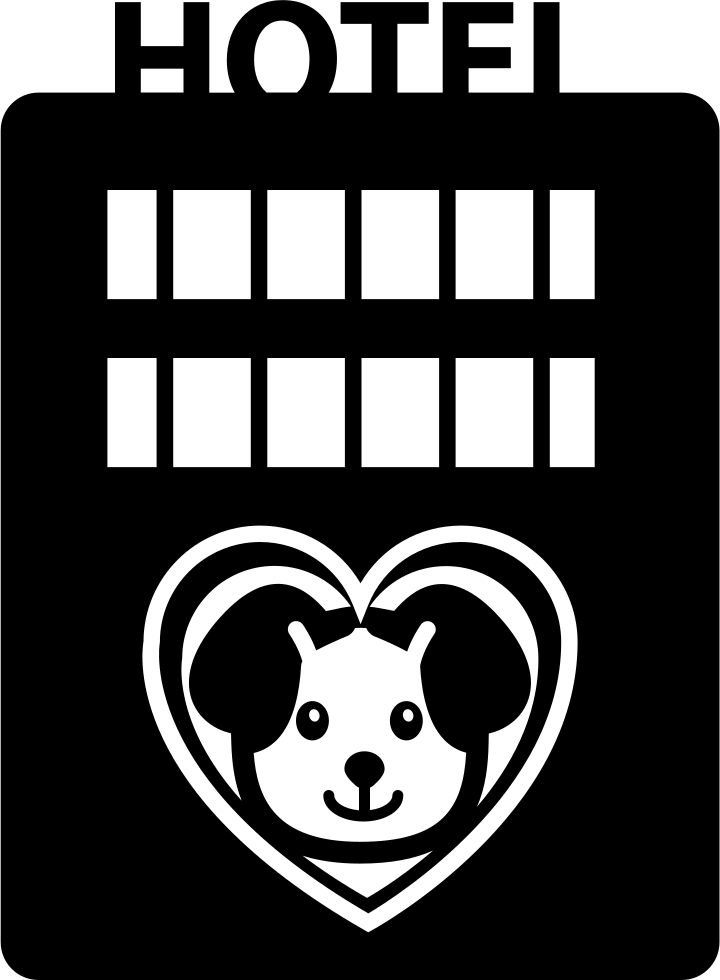 Pet Hotel Building With A Dog Image In A Heart Shape - Pet (720x980), Png Download