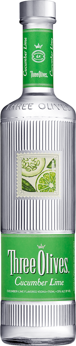 Three Olives Cucumber Lime - Three Olives Cucumber Lime Vodka (265x1200), Png Download