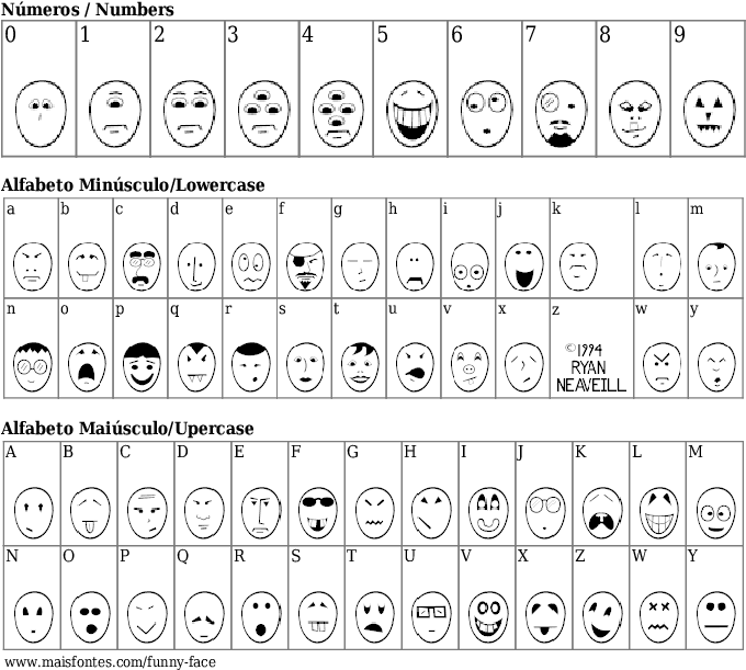 Detalhes Da Fonte Funny Face - Font (689x640), Png Download