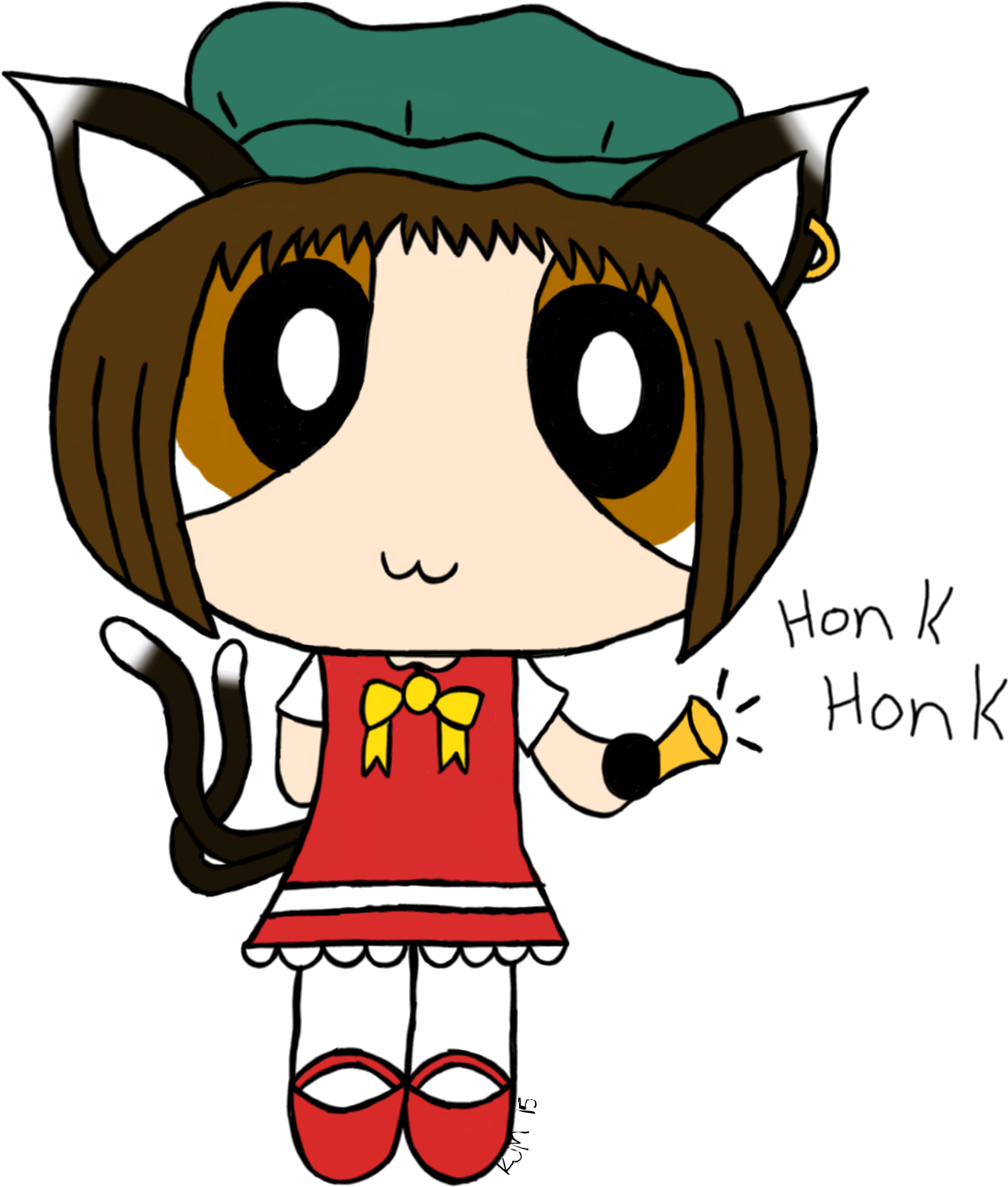 Chen Drawn In The Powerpuff Girls Art Style - Cartoon (1487x1487), Png Download
