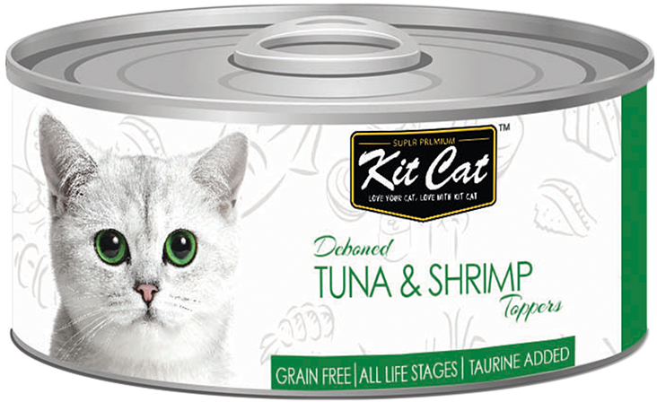 Kit Cat Deboned Tuna & Shrimp Toppers - Kit Kat Cat Wet Food (1000x1000), Png Download