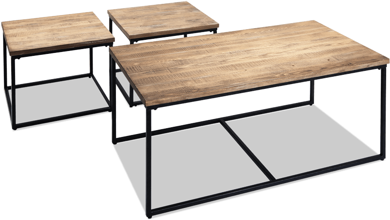 Plank Cocktail Table Set - Coffee Table (846x534), Png Download