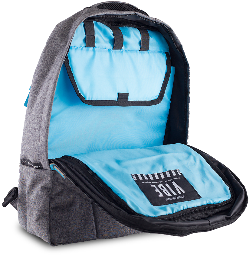 Vibe Backpack - Gruvgear Vibe Backpacks: Gray-blue/backpack (1000x1000), Png Download