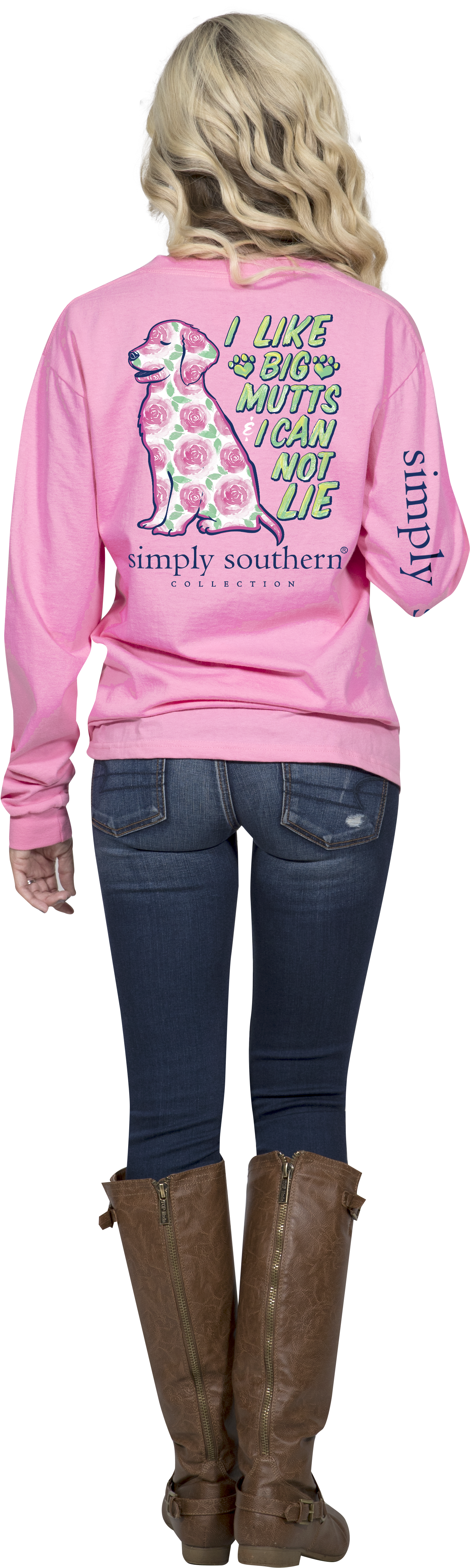 Simply Southern I Like Big Mutts Long Sleeve Shirt - Simply Southern I Like Big Mutts (1577x4814), Png Download