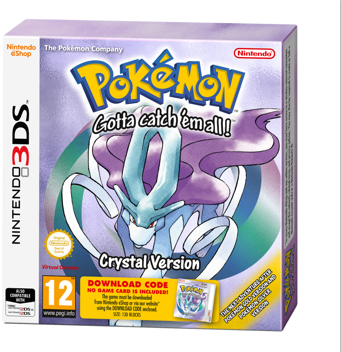 Pokemon Crystal - Pokemon Crystal Version 3ds (1281x1129), Png Download