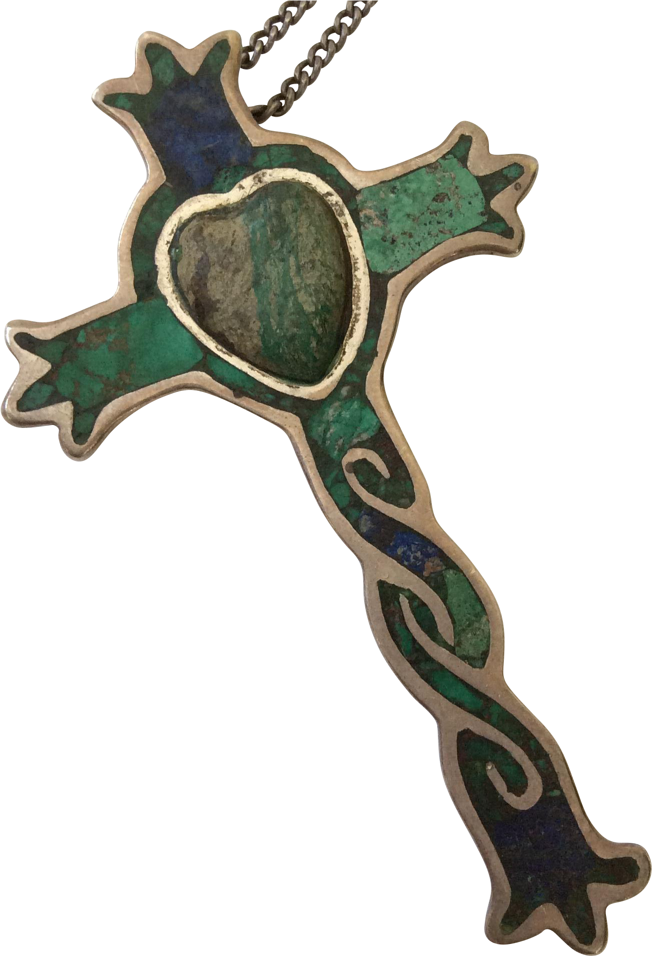 Rare Los Castillo Taxco Sterling Silver Cross Pendant - Taxco (1909x1909), Png Download