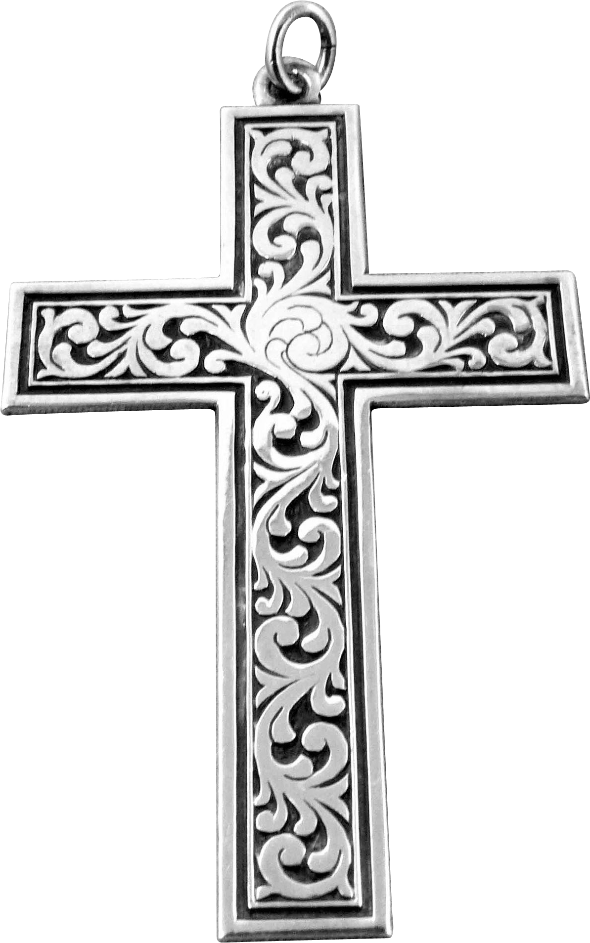 Vintage Silver Cross Pendent By Robbins Attleboro Sterling - Crucifix (1907x1907), Png Download