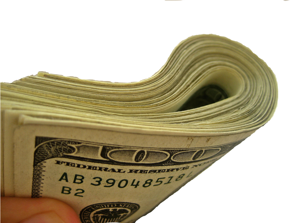 Bundle Of Dollars - Money In A Wallet (1000x750), Png Download
