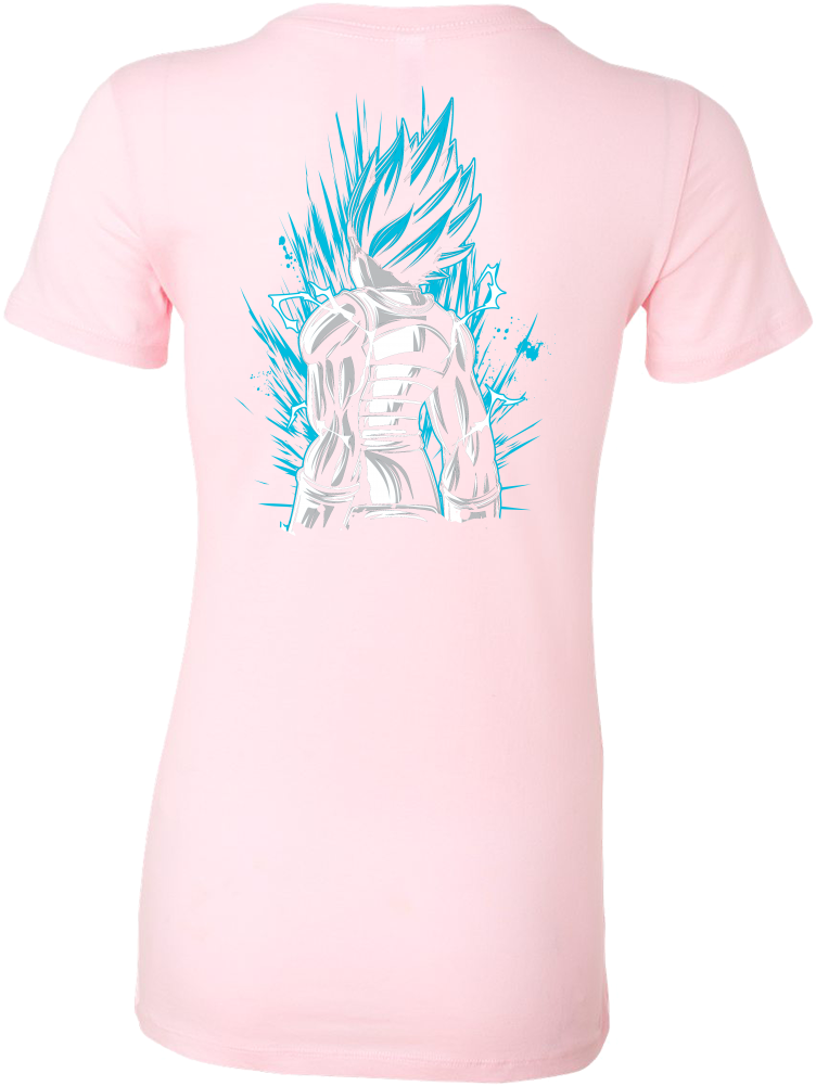 Super Saiyan God Blue Vegeta Woman Short Sleeve T Shirt - Active Shirt (1000x1000), Png Download