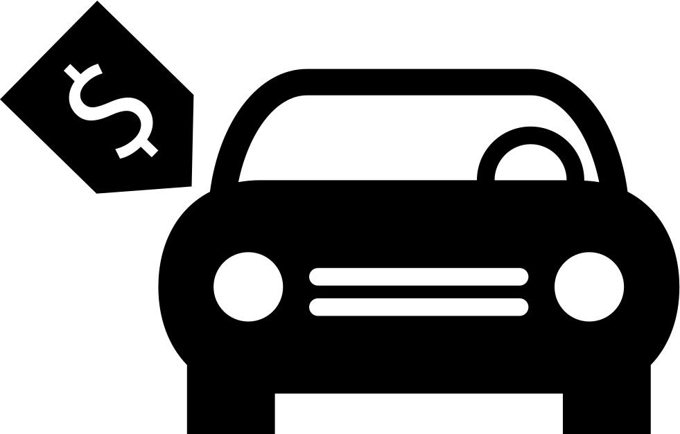 Brand New Car With Dollar Price Tag Comments - Car Dollar Icon Png (981x627), Png Download
